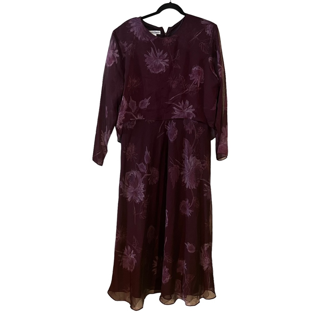 Drapers Damon’s Mother of the bride Purple Chiffon floral dress 16w